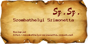 Szombathelyi Szimonetta névjegykártya